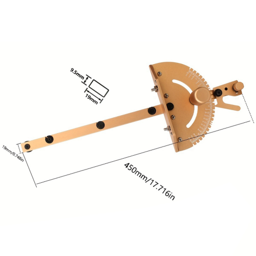 Λαβή Miter Gauge Πάγκου με Πριόνι Επιτραπέζιας Χρήσης Gauge-Κόκκινο 1