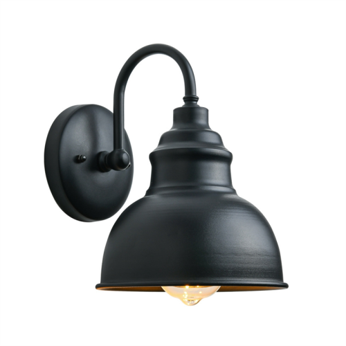 Vintage Wandleuchter Schwanenhals Scheune Flachlicht (Schwarz) 1