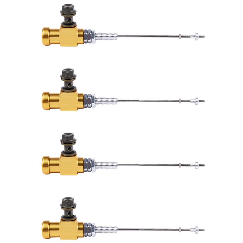 4X Motorcycle Hydraulic Clutch Master Cylinder Rod Brake Pump M10x1.25mm Aluminum Gold 4854148752040