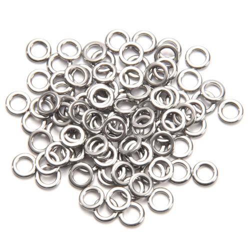 400x Vissen Solid Ring Jigging Accessoires de Beste 304 Roestvrij Staal Zeer Groot Test 1