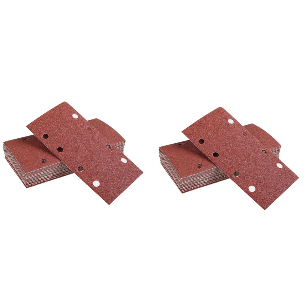 60Pcs Square Sandpaper Sanding Paper Sheet 95X185mm Sander Hook Loop Disc Abrasive Tools For Wood Polishing 4854148754976