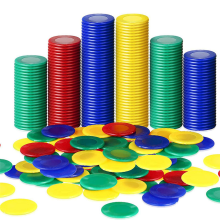 1600 stuks plastic pokerfiches spel 4 kleuren tellerkaart voor het spelen van tellende bingokaart,