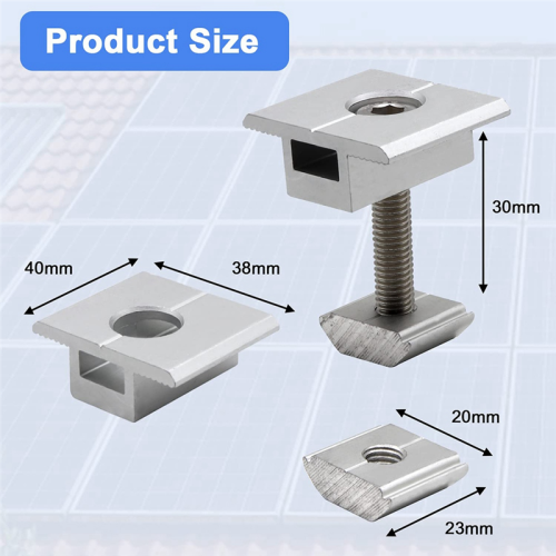 Pack Of 10 Solar Panel Brackets Centre Clip 30 Mm 1