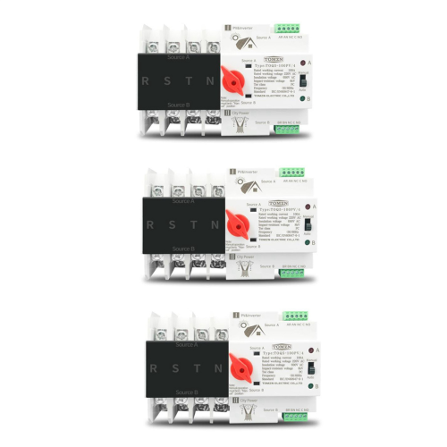 ATS 3-Phase Automatic Transfer Switch - 125A Din Rail Mount For Uninterrupted Power