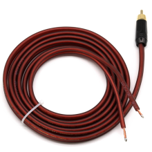 4x luidsprekerkabel, blanke draad naar stekker, vervang stekkerconnectoradapter, open audio-video