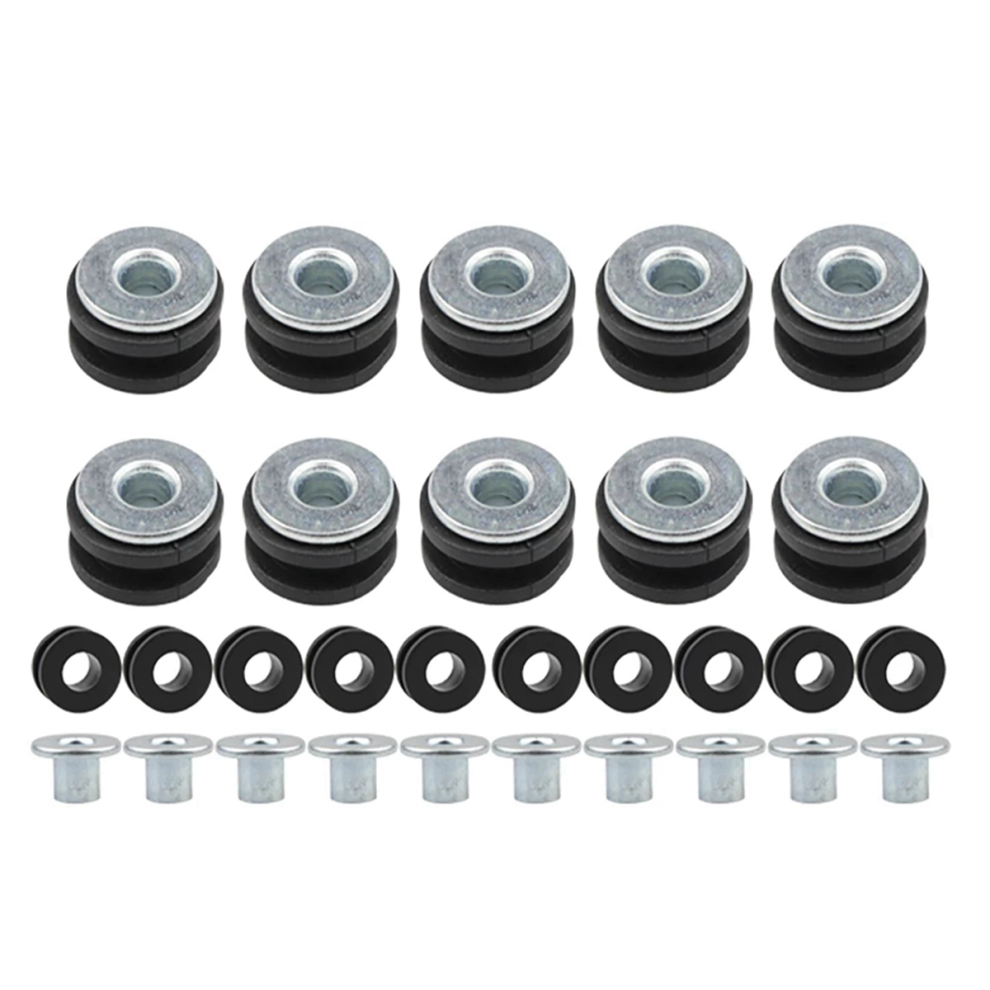 60Pcs Motorcycle Rubber Grommets Bolts For Fairing Kit Washer Assortment 4854148762803