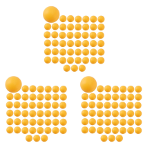 Lot de 150 balles de pong de qualité supérieure, entraînement avancé, sans couture, orange