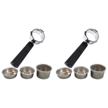 2 Pcs 51mm Bottomless Filter Coffee Machine Accessories Domestic Bracket Handle Hollow
