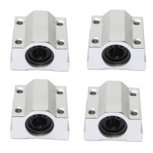 4X SCS10UU 10mm lineaire kogellager glijbus blok zilver