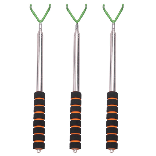 3X Disc Golf Retriever Telescoping Grabber Stainless Steel Retrieving Device Retrieve Discs 1