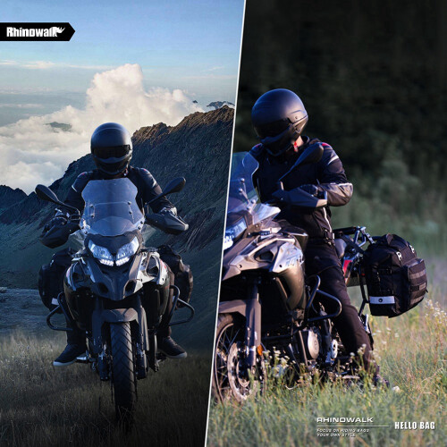 Πίσω πλαϊνή τσάντα μοτοσικλέτας Rhinowalk 20L με αφαιρούμενη (μαύρη) 2