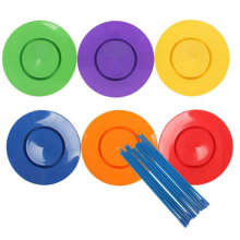 Lot de 12 accessoires de jonglage en plastique pour enfants, pour pratiquer l'équilibre, pour la maison et l'extérieur