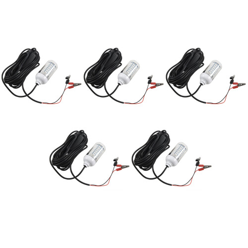 5X 12V LED Πράσινο Υποβρύχιο Φως Νυχτερινού Ψαρέματος Crappie Squid Boat