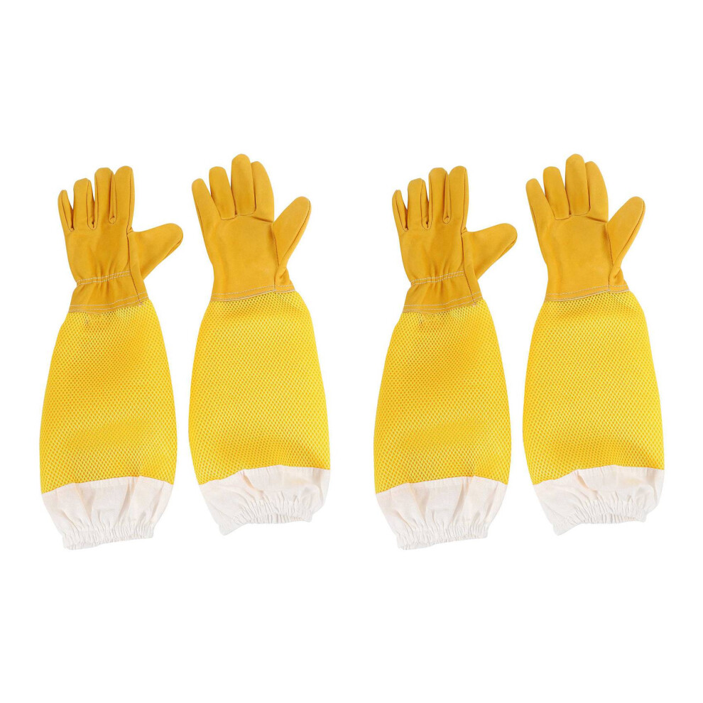 2X Beekeeping Gloves Goatskin Bee Keeping with Vented Beekeeper Long Sleeves-image-OPC-PJ5JVBS-NEW