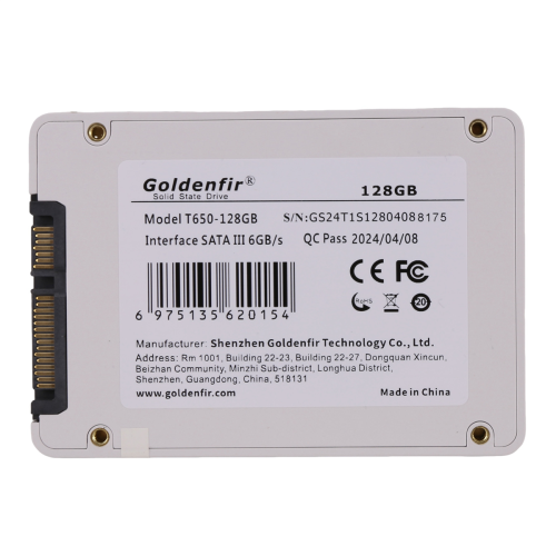 Disque SSD interne Goldenfir SSD 128 Go 2,5 pouces 1