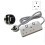 2 Way Extension Lead with Switches 6.6FT 13A Cable(UK Plug) 2