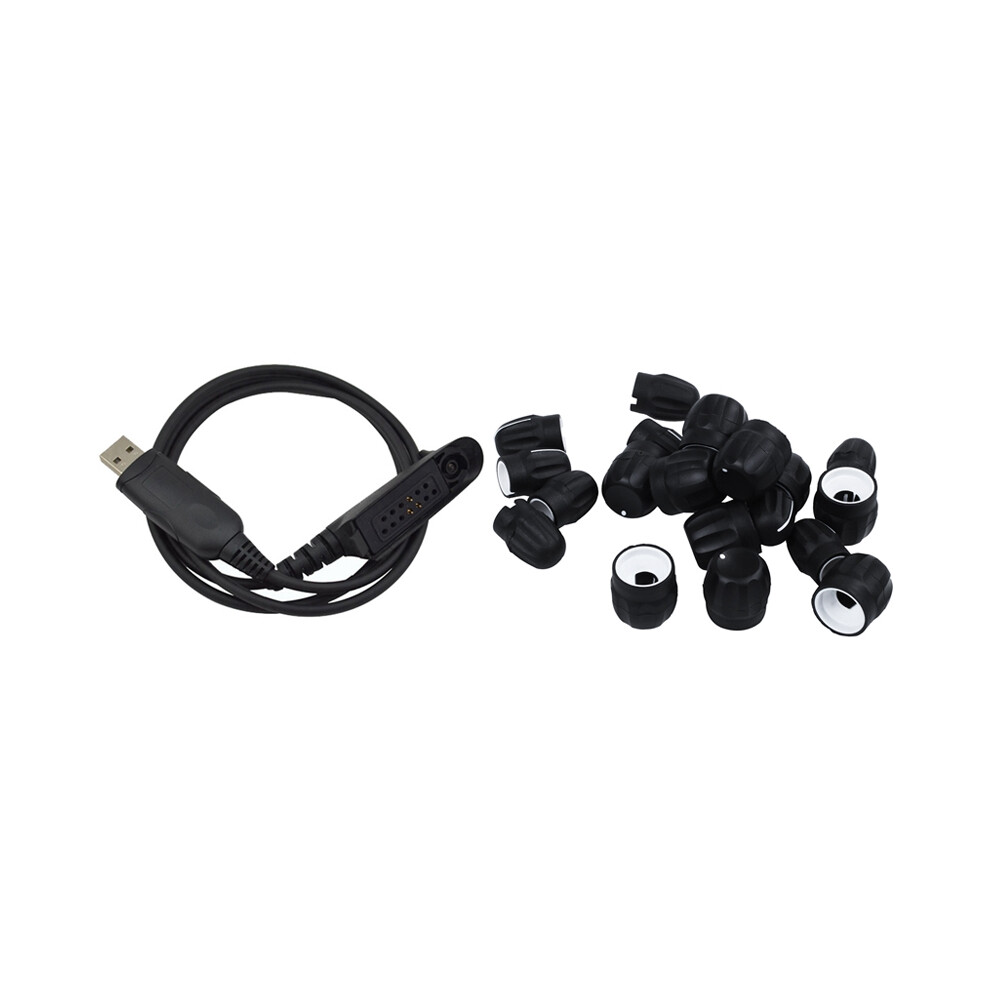 1X Usb Programming Cable For Radio Ht750 & 10Pairs Volume Knob + Channel Selector Cp040 4854148784744