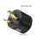 3Pcs Power Twist Lock Stecker 30Amp Weibliche Locking Stecker mit Abdeckung 6