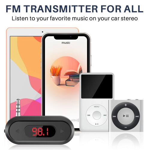 FM Transmitter with 3.5mm Jack for IOS Android 2