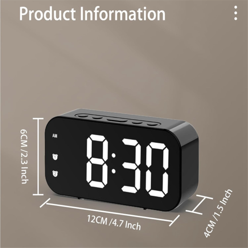 Wecker, digital dimmbar fürs Schlafzimmer, schwarz 1