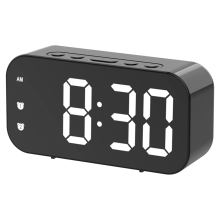 Wecker, digital dimmbar fürs Schlafzimmer, schwarz