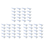 60 Pcs Plastic ID Card Name Tag Holder Badge Strap Clip White Clear 1