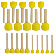 60 stuks ronde sponzen kwastenset voor kinderen - DIY-sponzen in 4 maten voor