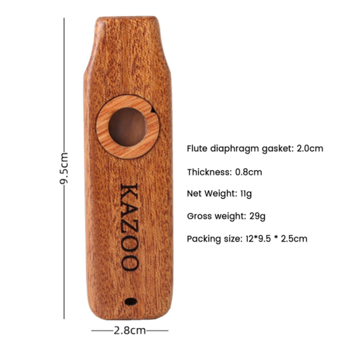 Kazoo Φλάουτο Ξύλινο Μουσικό Όργανο, Στυλ C 2