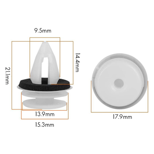 200Pcs 51418224768 Plastic Rivets Clip for E46 E53 E90 E91 E70 Door Panel Auto Fasteners Trim Push Retainer 1