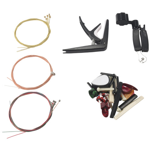 34 PCS Guitar Accessories Including Picks,Capo,Guitar Strings 1