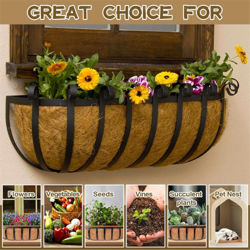 24Inch Trough Coconut Liners, Natural Liners for Wall Planter 2
