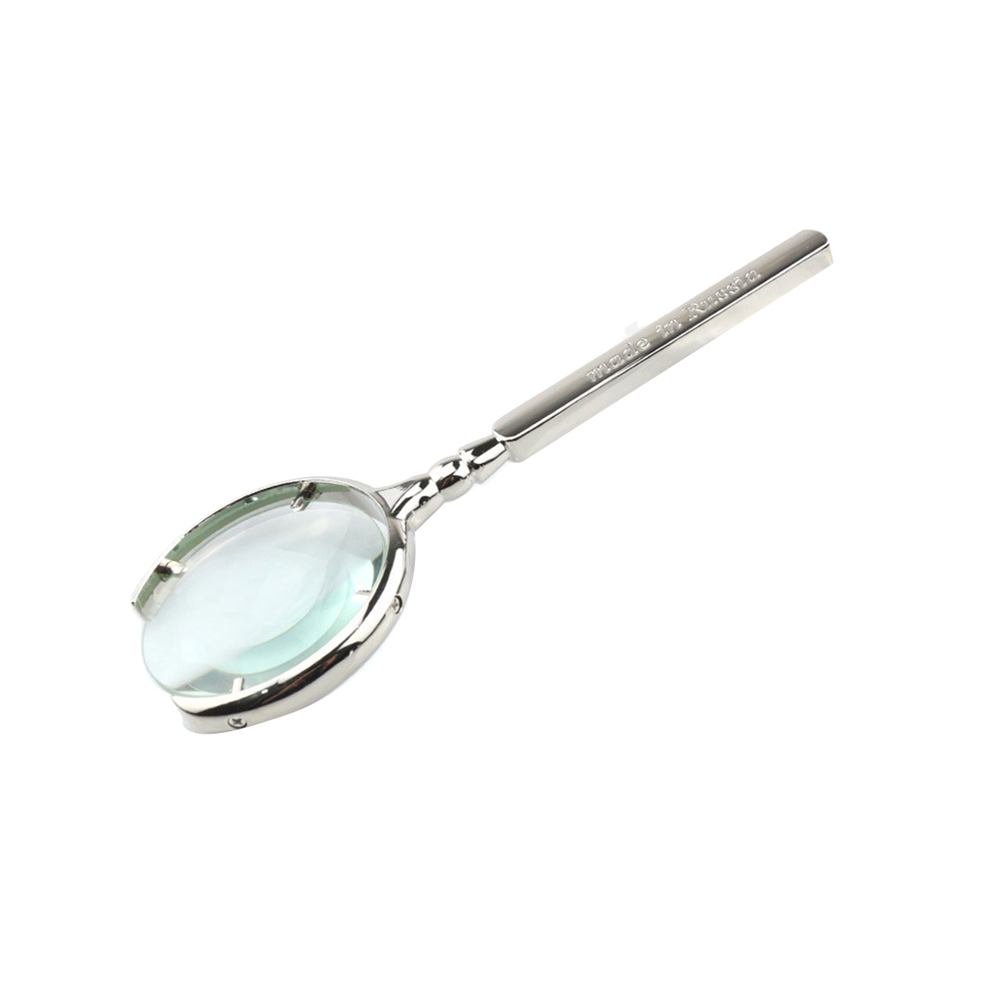 Tlily Silver 10X Vintage Reading Magnifier Hand-Held Magnifying Glass With Optical Lens Magnifie,