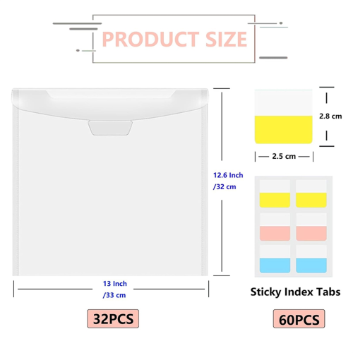 Transparent Scrapbook Organizer Envelopes Storage Pockets Sleeves 2