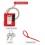Lockout Tagout Cable Lock - 3.3ft Adjustable Lock, Steel with Vinyl Coating, -Cable 7