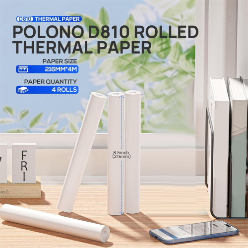 Thermal Printer Paper 8.5 X 11 Inch, Advanced Printing, Compatible with D810 4 Pack 2
