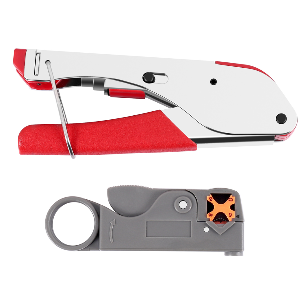 New Multi Compression Coaxial Cable Crimping Tool F Rg6 Rg58 Rg59 Connectors Coax Crimper Stripper 4854148734794