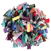 250 stuks/set sleutelhanger kwastjes in bulk gekleurde leren kwastjes hangers voor doe-het-zelf en knutselen