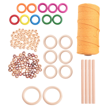 Makramee-Pflanzenhänger-Set für Anfänger, Basteln, Erwachsene, Kunstbedarf und Materialien, 3 mm Kordel zum Aufhängen