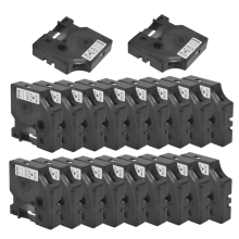 20 Stücke für D1 Etikettendrucker/Band 45013 Schwarz auf Weiß Bänder Kompatibel Manager 160 210 450 280