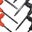 10 Piece Hexagonal Wrench Set with Flat Head T-Shaped Red Handle H2-H10 Blackened Iron Frame 6