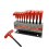 10 Piece Hexagonal Wrench Set with Flat Head T-Shaped Red Handle H2-H10 Blackened Iron Frame 3