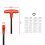 10 Piece Hexagonal Wrench Set with Flat Head T-Shaped Red Handle H2-H10 Blackened Iron Frame 4