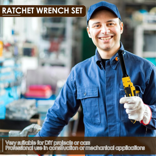 Cordless Ratchet Wrench Set, 3/8In-20V 110Ft Electric Variable Speed with 7 Sockets,Extended Tool 2