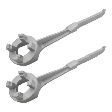 2 stuks Bung-sleutel, aluminium gallon-vatsleutel voor het openen van 10, 15, 20, 30, 50 en 55 inch vaten
