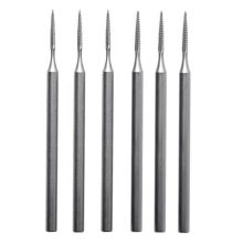 6-teiliger kegelförmiger Fräser für Schmuck – 3/32 Zoll Schaft, lang, konisch, Gravierbits, Lapidarwerkzeuge (010/012)