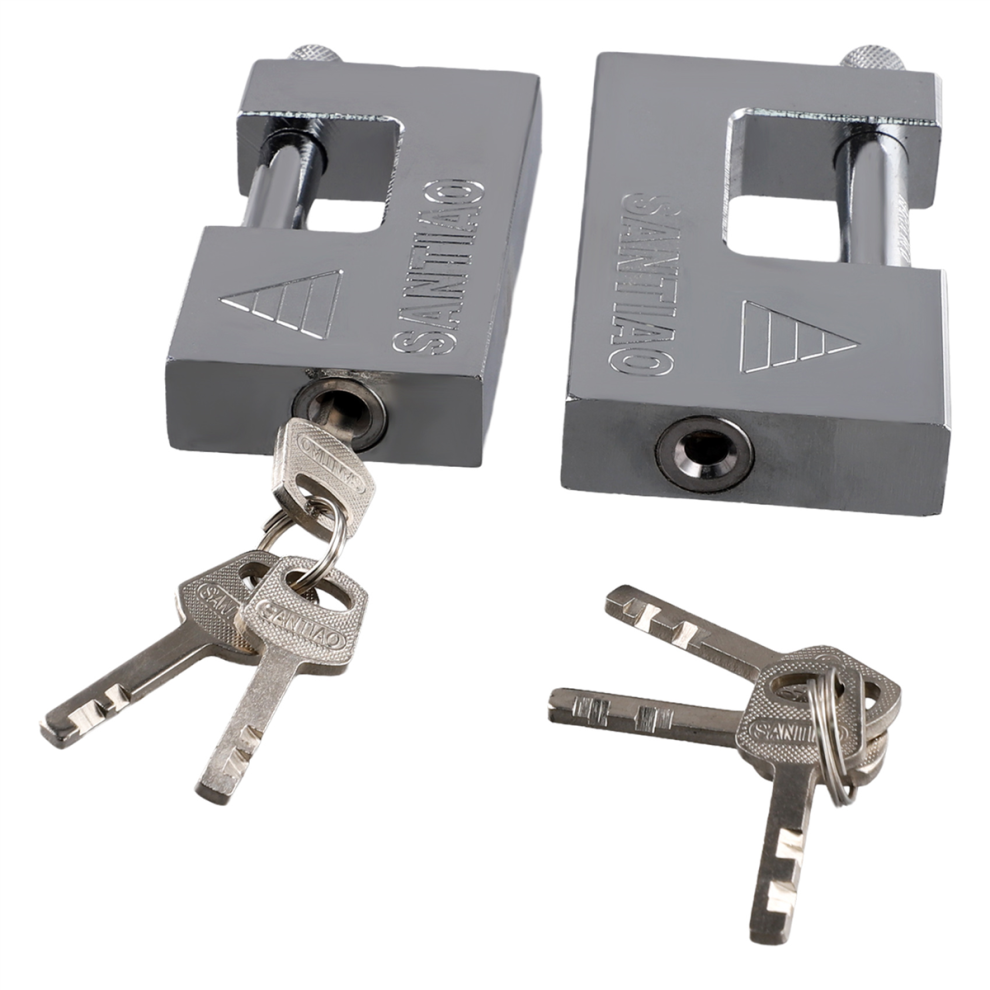 2Pcs Multifunctional Padlock Keyed Waterproof Antirust Anti-Theft Lock Pry Door With 3 Keys 4854148746360