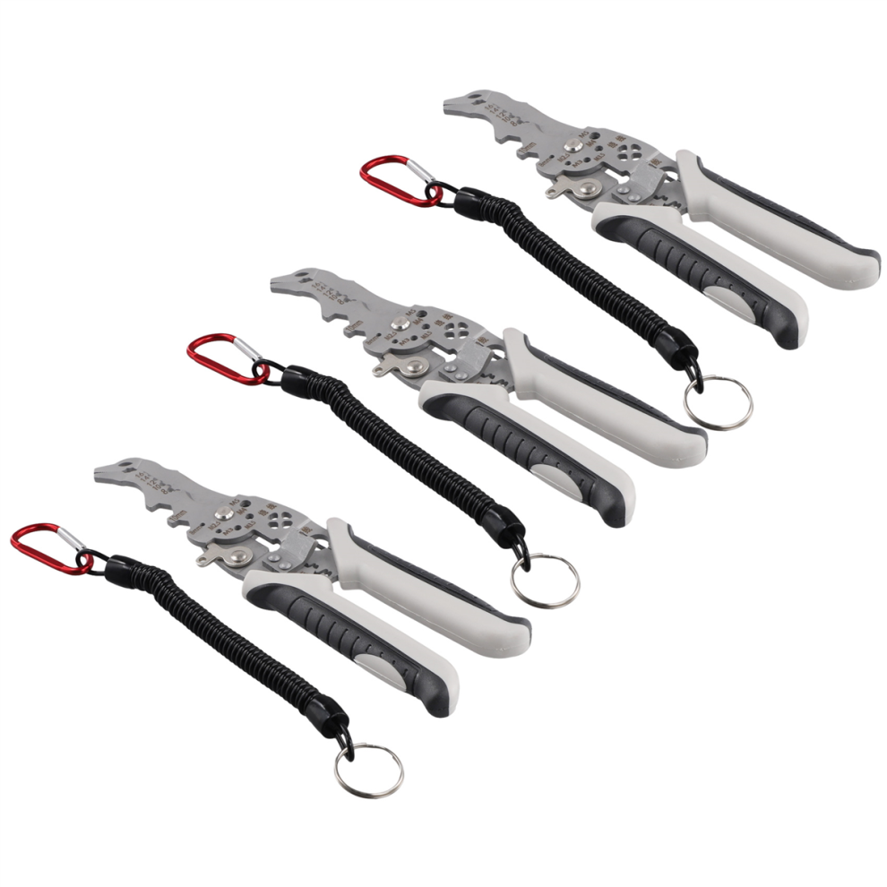 3Pcs Multifunctional Elbow Wire Stripping Pliers With Spring Keychain, 4854148746384
