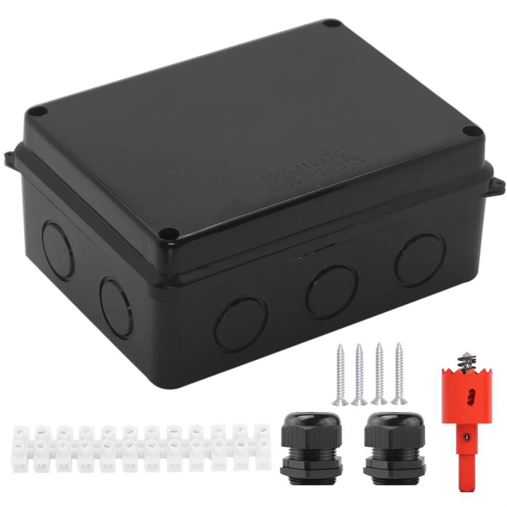 Photos - Other Electrical Equipment Electrical Box, Outdoor Waterproof Box IP65 Junction Black