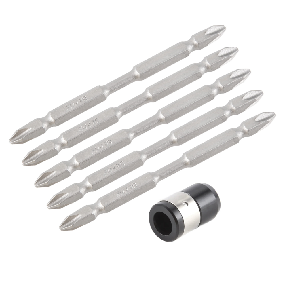 5Pcs S2 Screwdriver Bits Set 100Mm Double Head Hex Shank 4854148748890