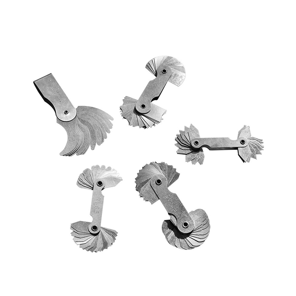 Stainless Steel Radius Gauge, Portable Concave Convex Arc Tool(5Pcs) 4854148749705